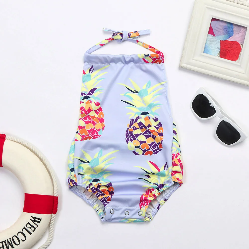 Girls Clothes Kid Baby Child Infant Girl Pineapple Swimwear Strap Swimsuit Bathing Beach Romper | Детская одежда и обувь