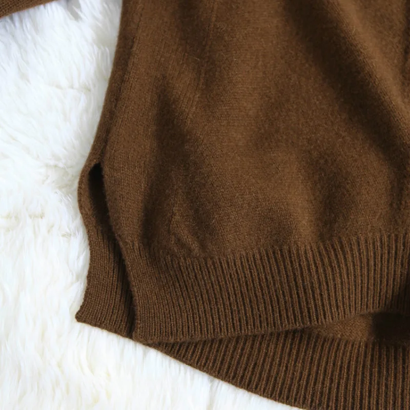 Осенне зимняя обувь Новый кашемировый свитер свободные Ретро Шерсть женские