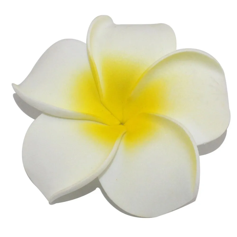 100 шт./лот 11 см цветок из пенополиэтилена белый фланжипана Свадебный зажим для