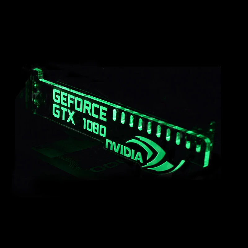 Зеленый Расширенная Версия Для GeForce GTX 1080 NVIDIA LED Световой Компьютер Основной