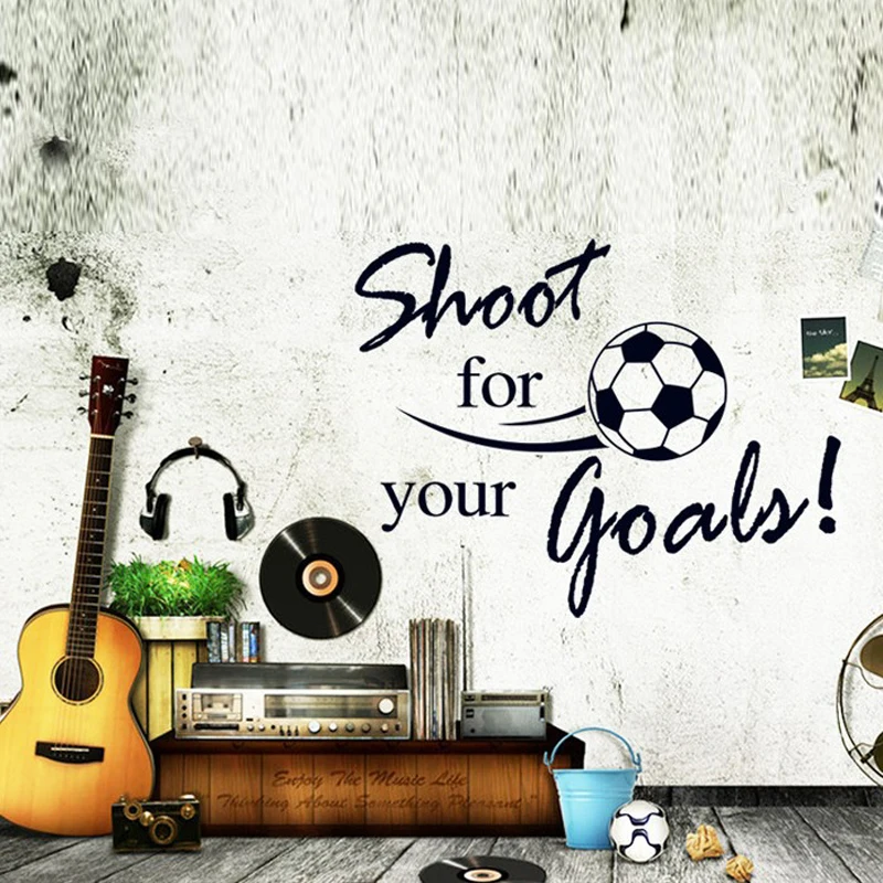 Наклейка на стену из ПВХ для игры в футбол | Дом и сад
