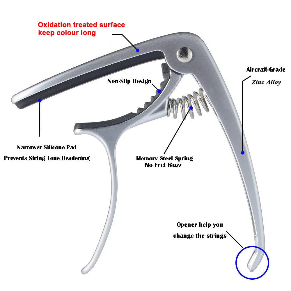 Каподастр для классической акустической гитары триггерный зажим 2 шт. | Спорт и