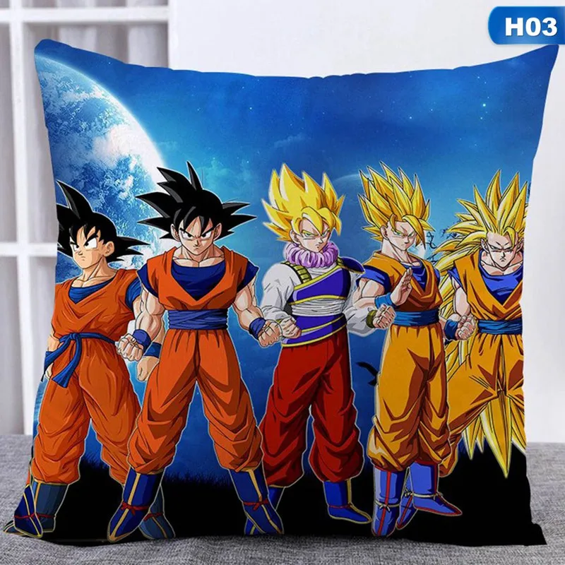 3 Японский аниме Dragon Ball Z домашний текстиль двухсторонняя подушка с узором в виде квадратов чехлы - Цвет: 3
