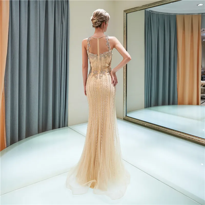modabelle Gold Evening Dresses Suknia Wieczorowa Off Shoulder Organza Mermaid Long Gowns Abiti Da Cerimonia Sera | Свадьбы и