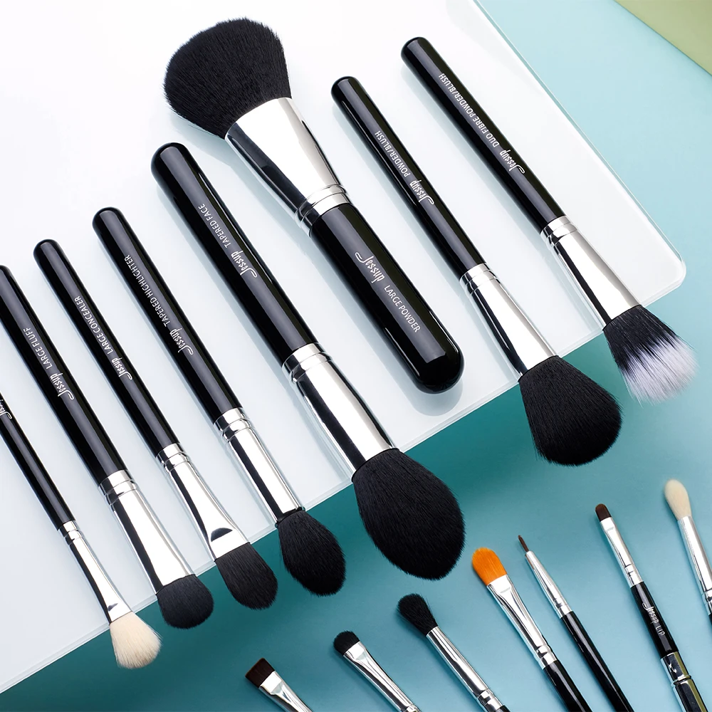 Джессап кисти 15 шт. кисти для макияжа Brush Set Тени для век Корректоры для лица Подводка для глаз губ Кисточки инструмент T092