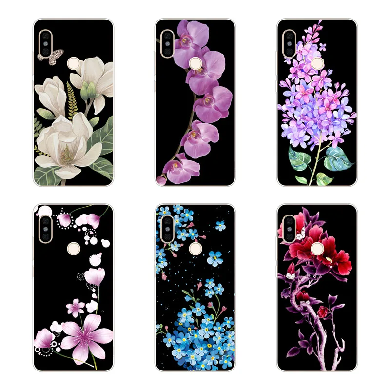 xiaomi redmi note 5 pro Case Silicon Popular flowers Painting Soft TPU Back Cover for Protect Phone cases shell |