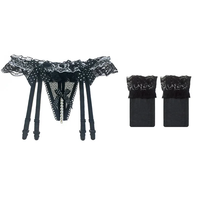 Style 1 Black Set Сексуальное нижнее белье, кружевные сексуальные чулки, набор, горячее женское нижнее белье, женские нейлоновые чулки до бедра, подвязки, колготки на подтяжках, пояс - Цвет: Style 1 Black Set