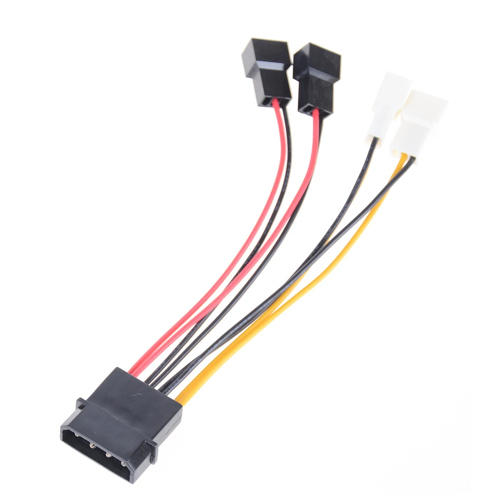

1 шт. кабели вентиляторов для компьютерного охлаждения DC для CPU PC Case Fan 4-контактный Molex для 3-контактного вентилятора силовой кабель адаптер р...