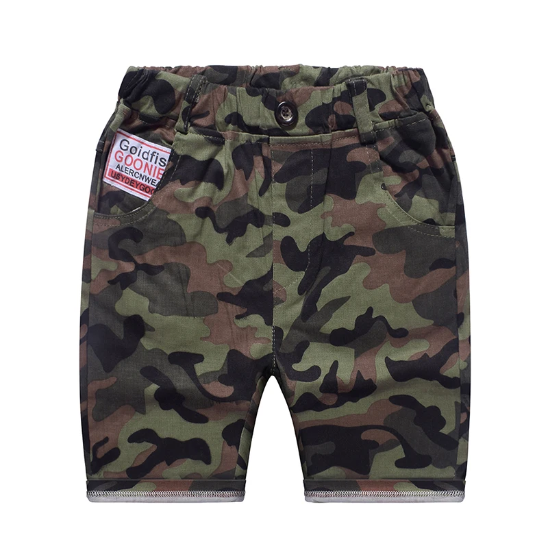 

Yilaku Boys Camouflage Printing Shorts Summer Cotton Baby Boy Elastic Short Pant European And American Fashion Kids Shorts CI064