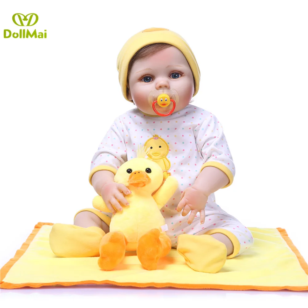 Bebes reborn BJD настоящие куклы для маленьких девочек 23 &quot57 см полностью силиконовые