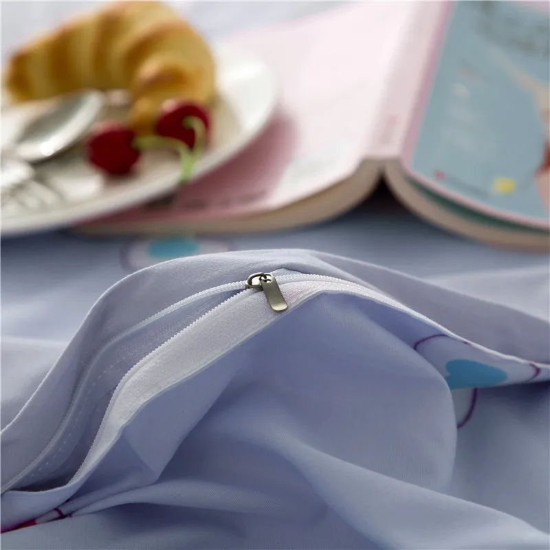 Комплект постельного белья с рисунком из мультфильма медленная мечта голубое