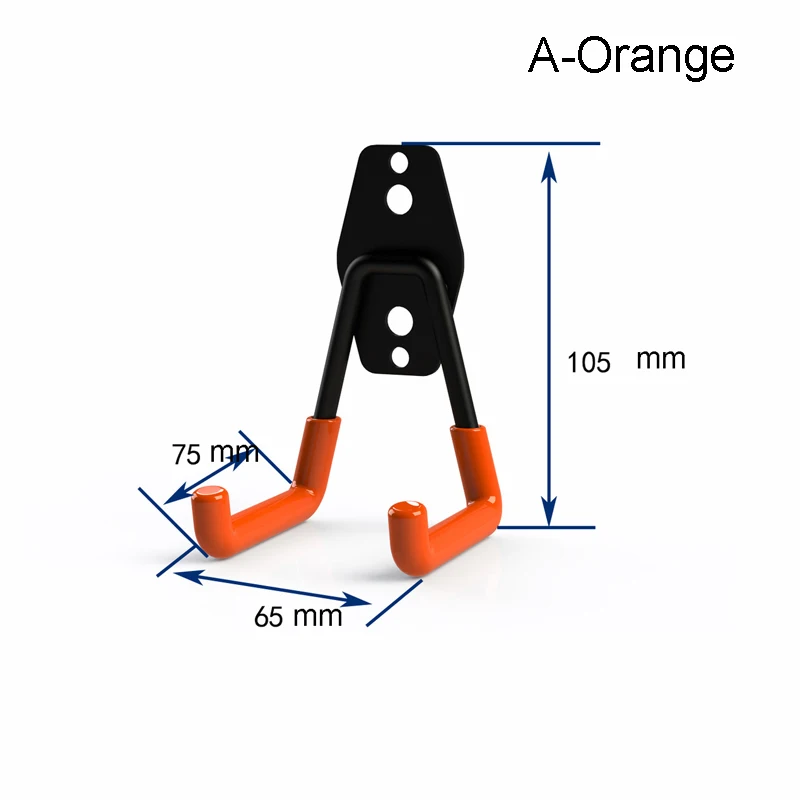 A-Orange 1 шт. Ввинчивающийся кухонный крючок для вешалки, сверхмощный настенный крючок, многоцелевой садовый ванная комната, крючки для органайзера, инструменты для хранения гаража - Цвет: A-Orange