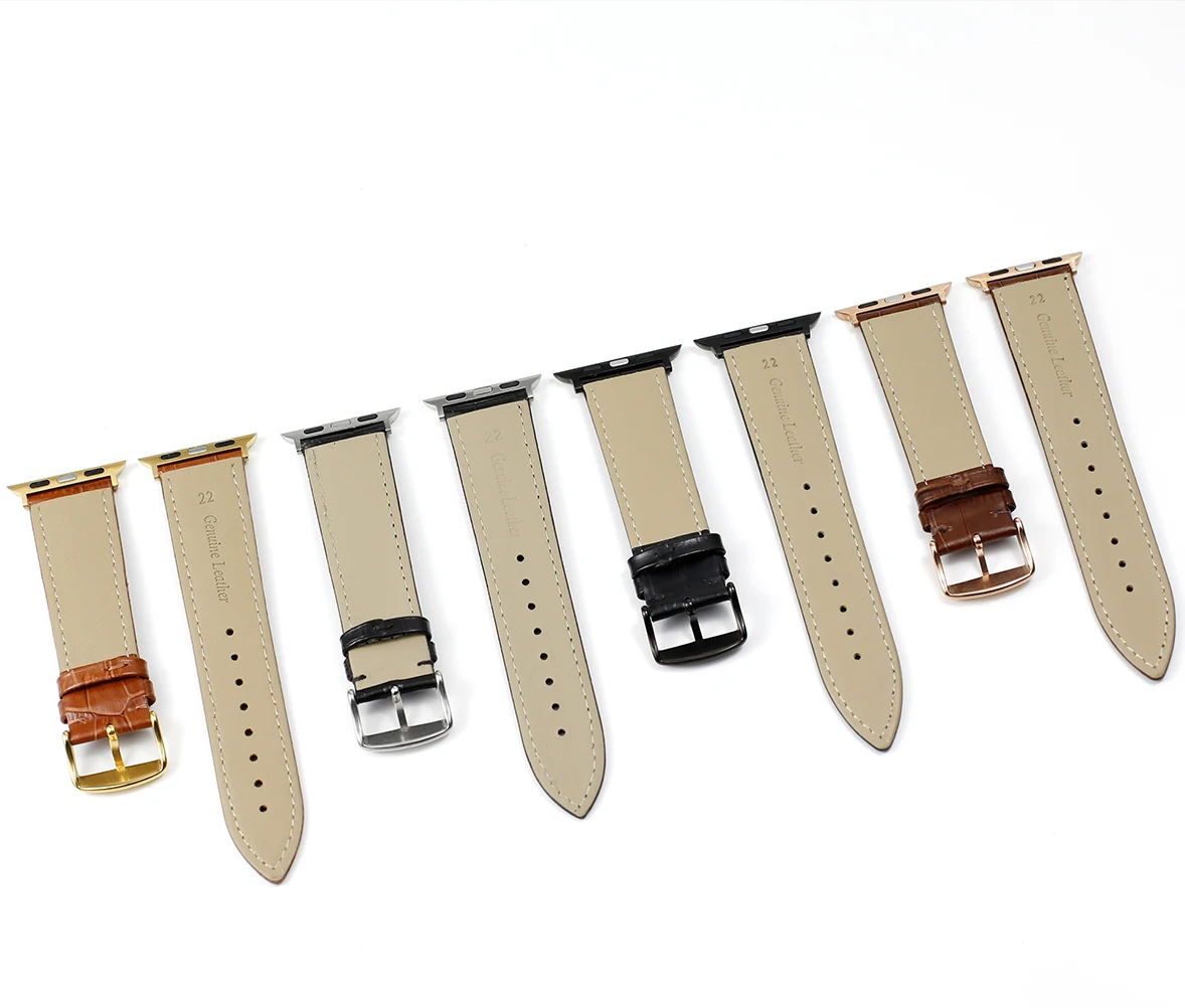 Carouse Watch Accessories Calf Genuine Leather Strap For Apple Watch Band 42mm 38mm Series 4/3/2/1 iWatch 44mm 40mm Watchband