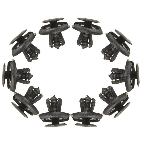 

10Pcs 7mm For Fender Black Shield Push Type Splash Retainer Rivet Fastener Clip For Suzuki /Mazda