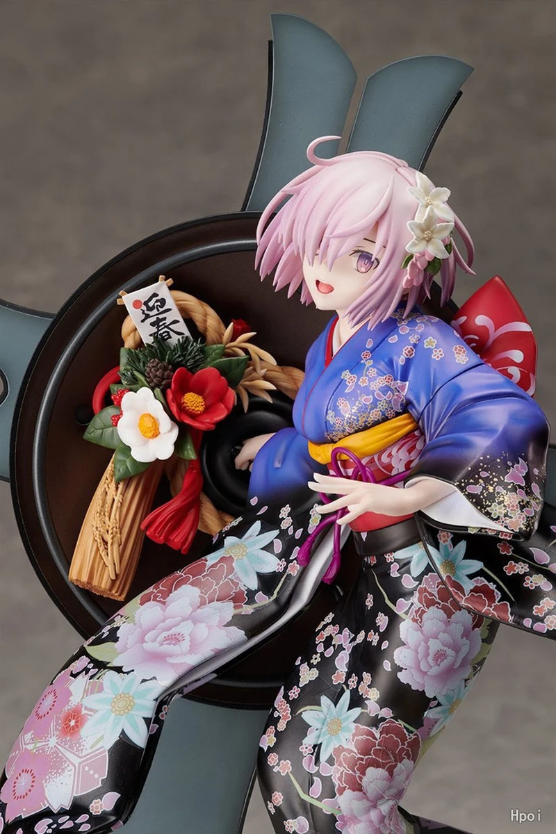 

27cm Japanese Anime Fate FGO Shield Woman Matthew Kyrielite Kimono PVC Figure Model Collection Gift with Box