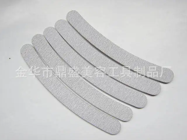 

10 x Professional Grey Double Sides Nail Files Buffer Slim Banana Grit 180/180 Sandpaper Women Nail Care Tools N480F12121252565