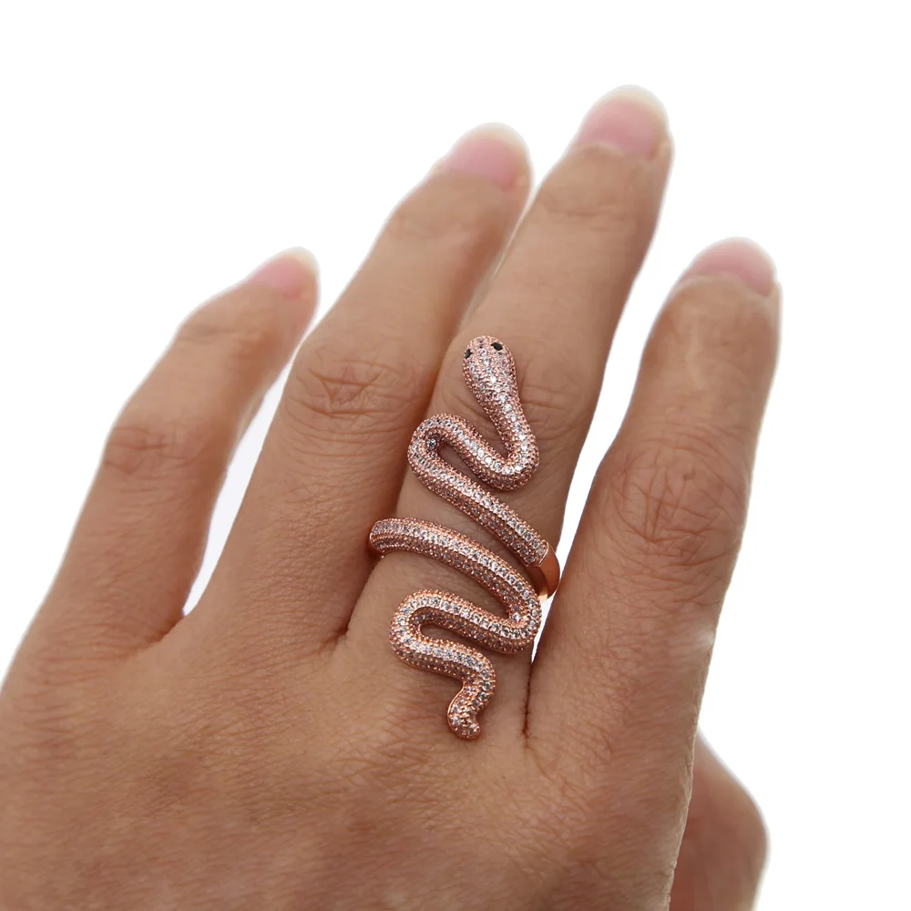 Кольца Crazy Snake готические Модные мужские и женские ювелирные изделия с длинным
