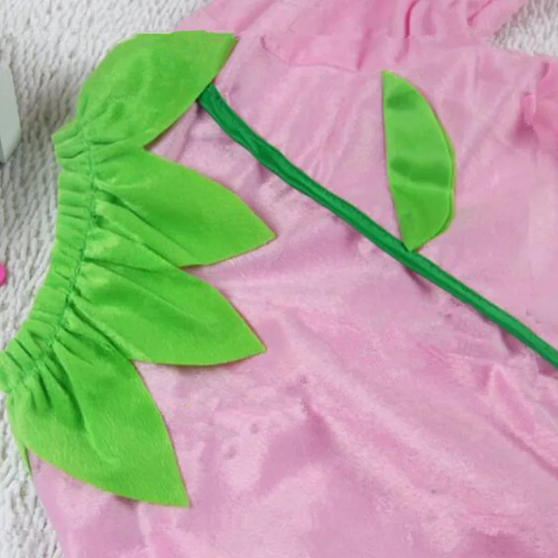 

Cartoon Pink Flower Fairy Girls Cosplay Costume Plant Jumpsuits Children Performance Costumes Carnival Party Purim Halloween
