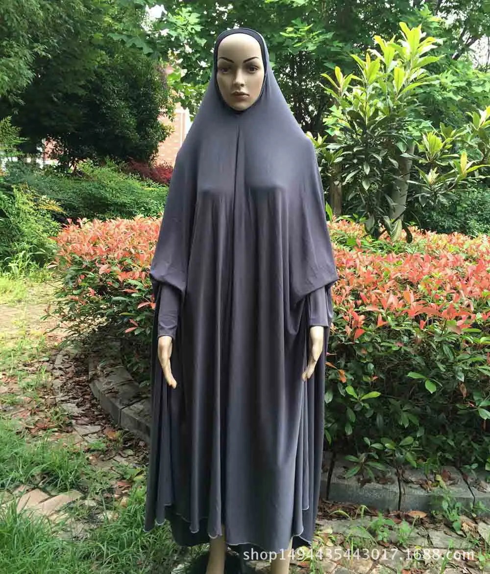 Мусульманские женщины черный чехол абайя исламский Khimar одежда халат с платком кимоно мгновенный длинный хиджаб арабское поклонение молитва одежды