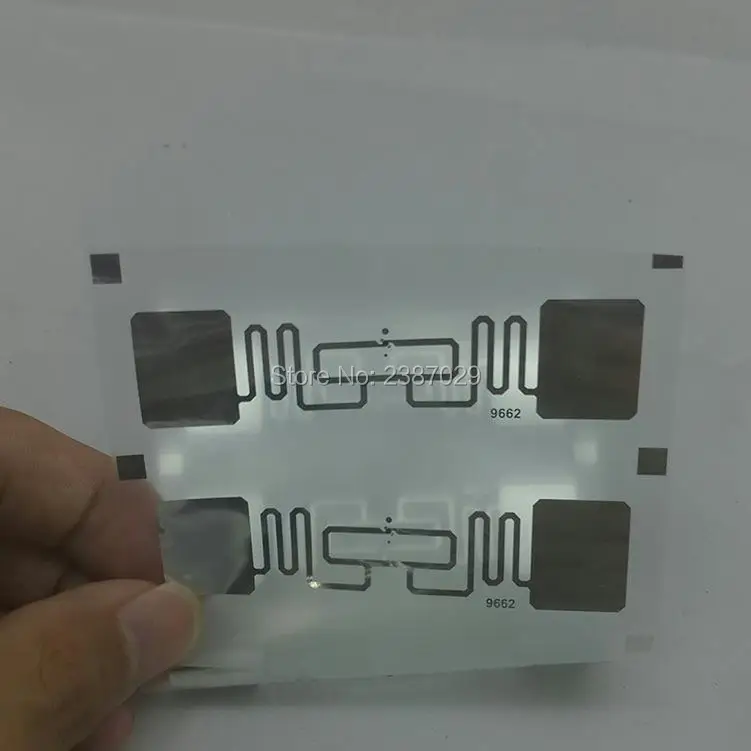 EPC C1 G2 960 МГц UHF сухая инкрустация 100 шт./лот 74*22 мм Alien 9662 Rfid Инкрустация может