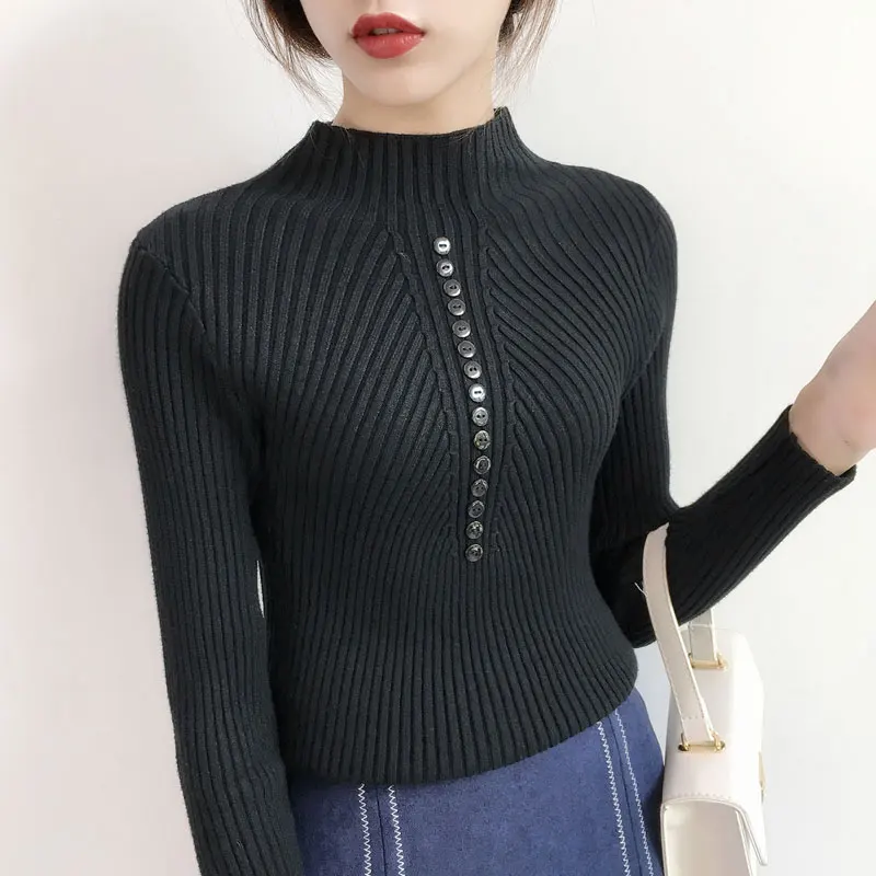 Повседневное Для женщин Свитеры для и Пуловеры осень-весна 2018 вязаный свитер с