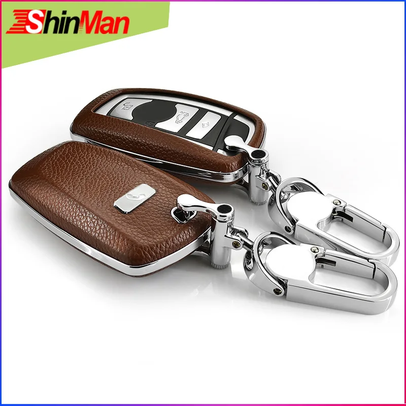 ShinMan высококачественный смарт ключ с дистанционным управлением из коровьей кожи