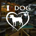 I Love Dog Креативный дизайн уход за салоном настенный стикер виниловый интерьер фрески оконные наклейки дверные обои для домашних животных A254