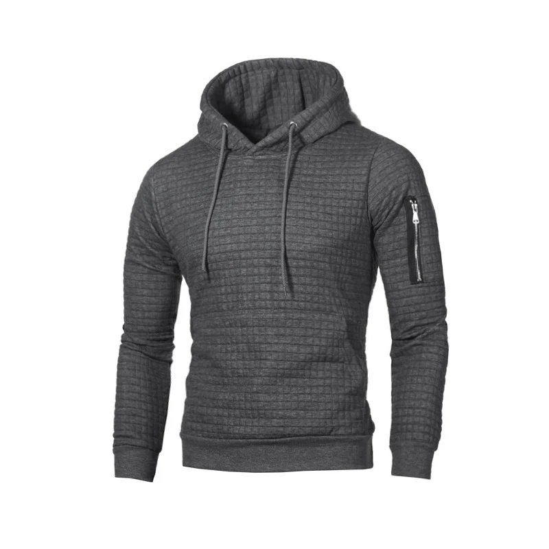Autumn Long Sleeve Hoodies Men Patchwork Slim Fit Fashion Hooded Sweatshirt Fitness Zip Up Hoody Mens Clothing Streetwear Brand | Мужская