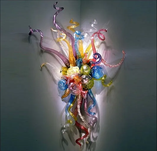 

Pastel Paradise Wall Sconce Hand Blown Glass LED Lights Wall Sconces