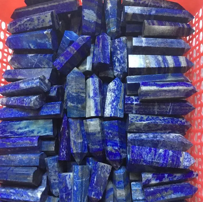 1 кг натуральная кристальная Колонка lapis с одним наконечником шесть призм оптовая