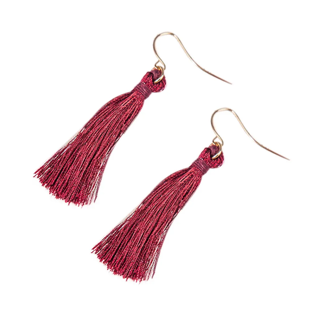 Женские серьги подвески Boho длинные с кисточками L0611 2019|Серьги-подвески| |