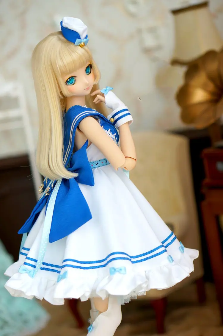 Estartek MW001 1/3 1/4 индивидуальные темно синие Униформа костюм для BJD SD DD куклы фигурку