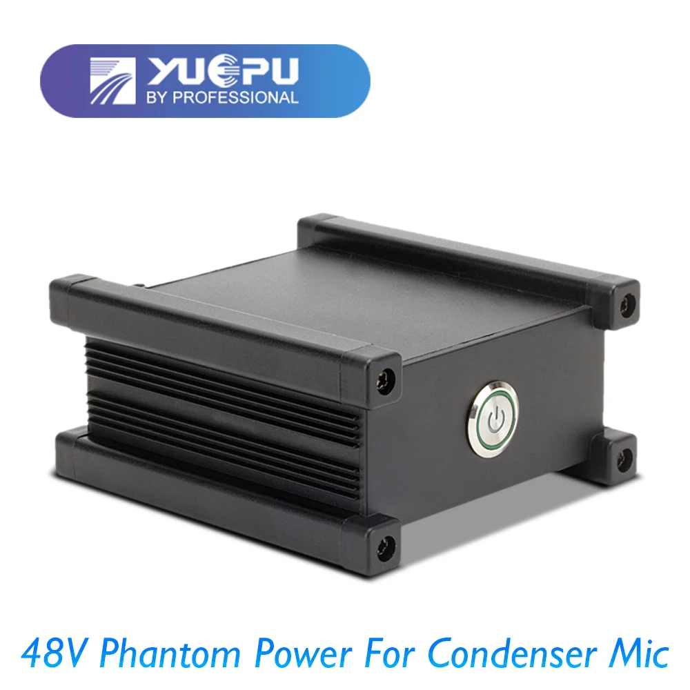 YUEPU фантомный источник питания для конденсаторного микрофона 48 В разъем XRL Canon