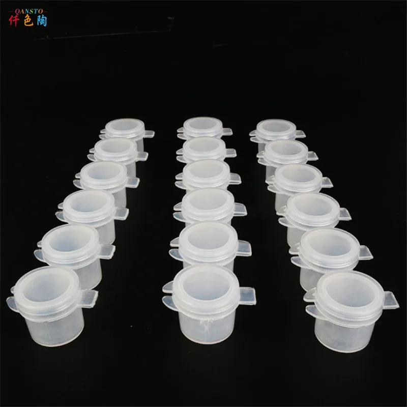 5 мл шесть синих кнопок формы прозрачный пластиковый мини круглый гуашь