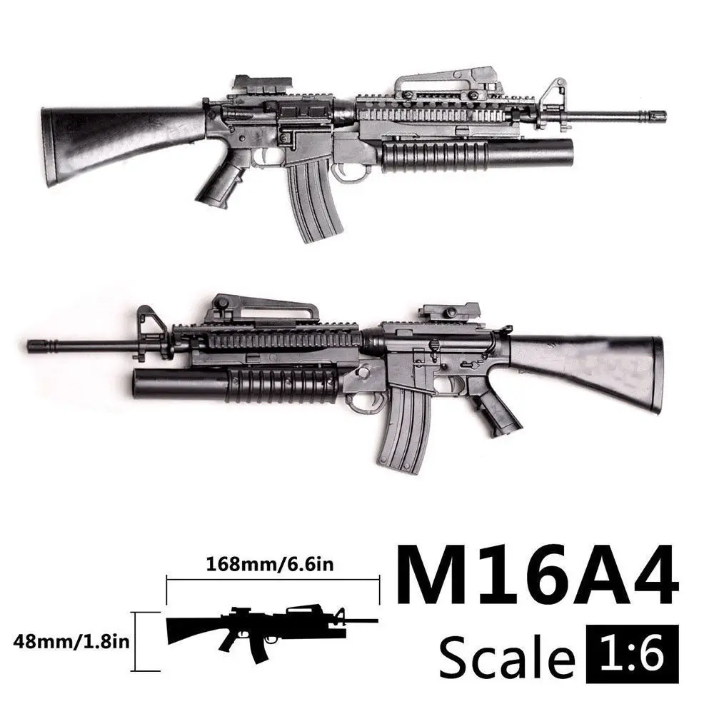 1:6 1/6 весы M16A4 штурмовой/автомата запуска модель оружия игрушки Фигурки