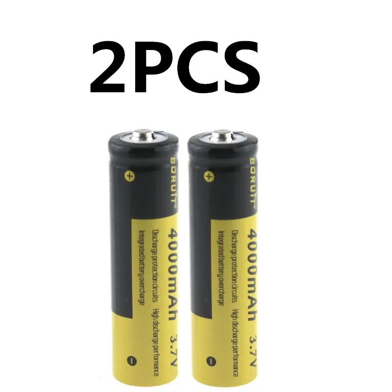 2PCS 18650 литий-ионная аккумуляторная батарея BRC 18650 батарея 3,7 V 4000mAh литиевый фонарь - Цвет: 2PCS