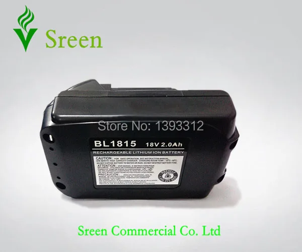 New Power Tool Battery 18V 2000mAh Li-Ion BL1820 Replacement Rechargeable for Makita BL1815 LXT400 194205-3 194230-4 | Электроника