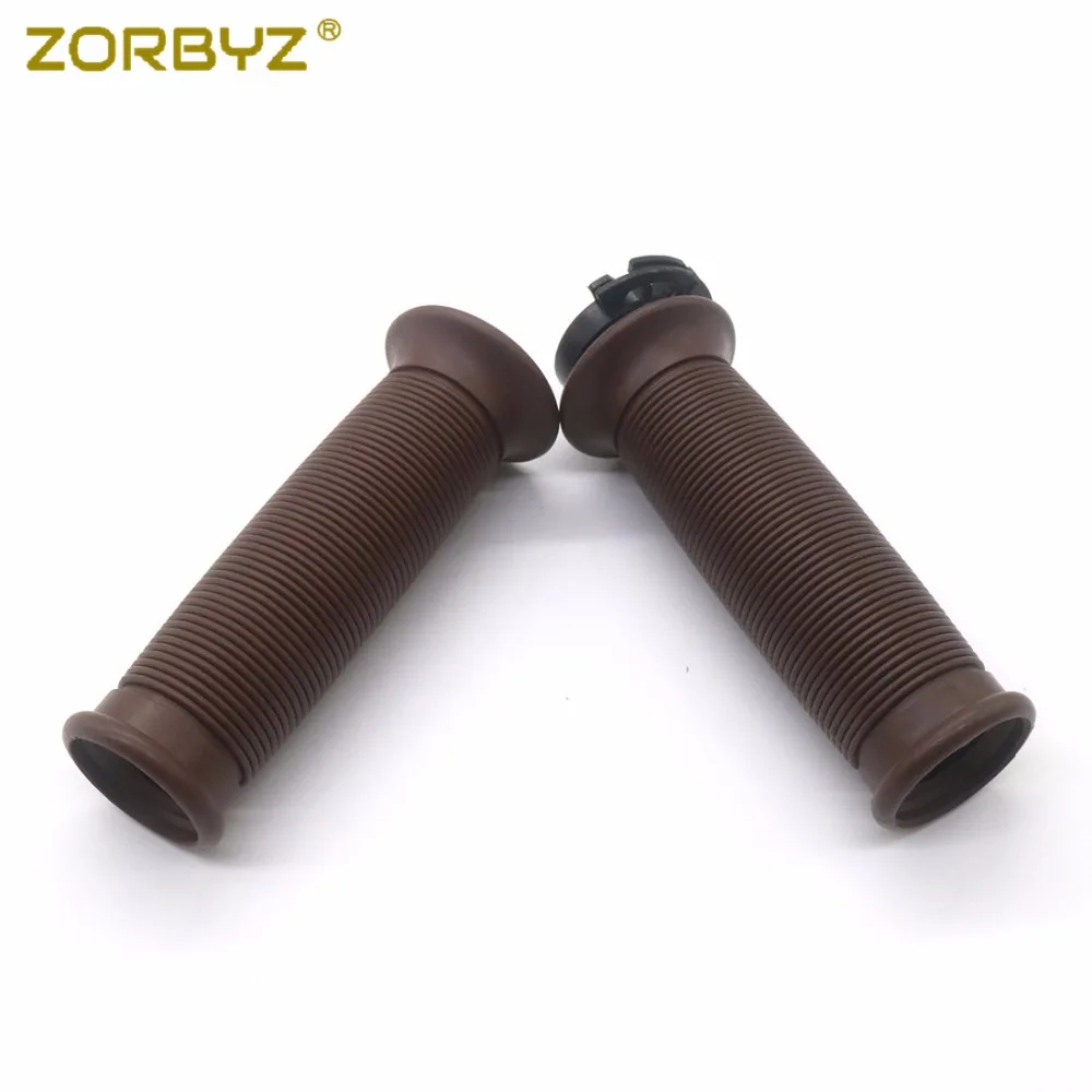 ZORBYZ мотоцикл рукоятка 7/8 '✢ мм черный/коричневый ретро резиновый руль для Honda