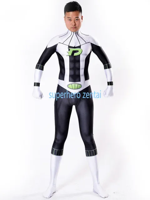 Костюм Danny Phantom спандекс супергерой косплей зентай боди горячая Распродажа