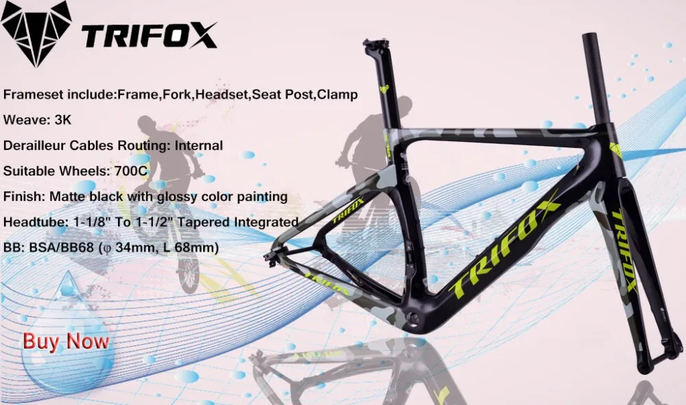 TRIFOX карбоновая рама Di2 Дисковая тормозная рама велосипедная Рама карбоновые рамы можно настроить