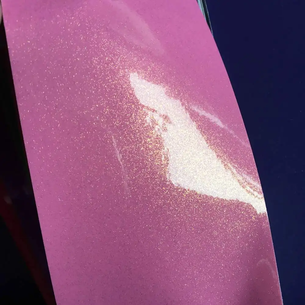 2017 Глянцевая блестящая переключение виниловая розовая и Золотая