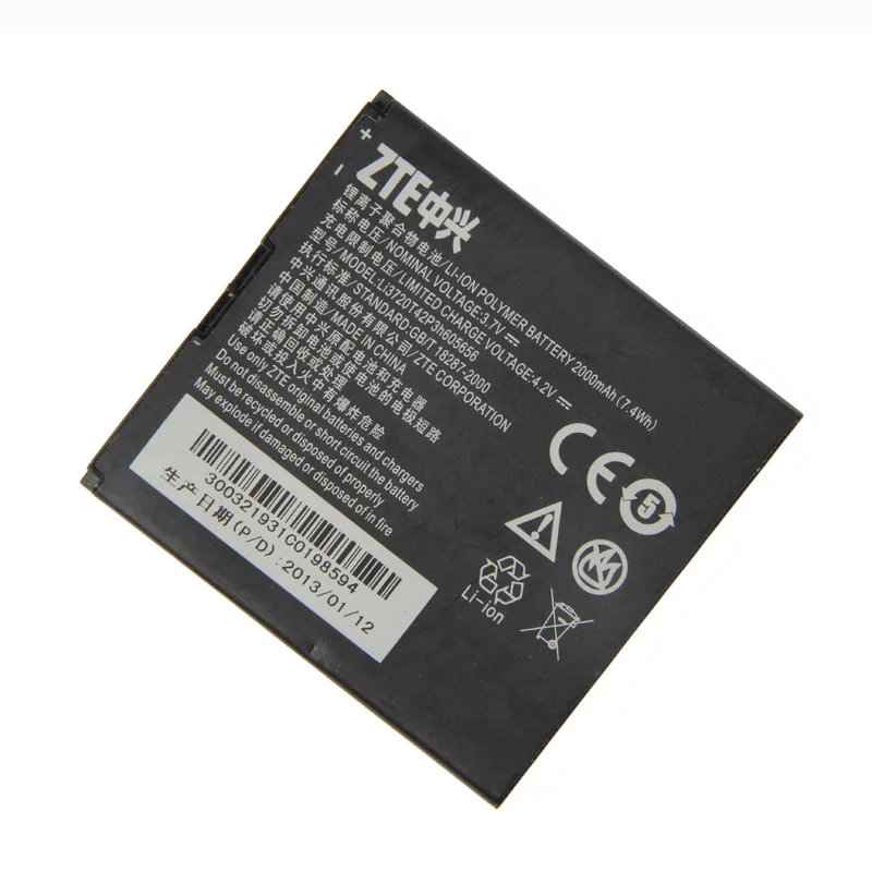 Оригинальный zte Li3720T42p3h605656 телефон батарея для N9100 Avid 4G N9120 Concord 2 Z730 2000 ма