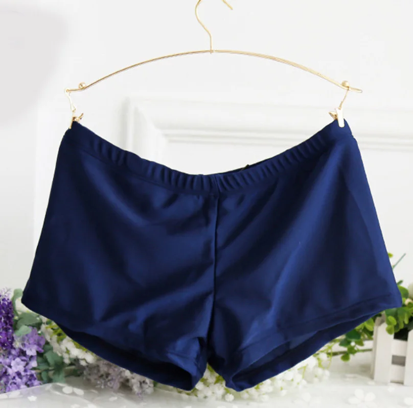 blue 8 одноцветных комплектов бикини, женский купальник, подходит для занятий спортом, йогой, Короткие безопасные пляжные плавки, бикини, купальник размера плюс XXL - Цвет: blue
