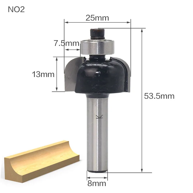 8mm Woodworking Tool Groove Tongue Router Bits CNC End Mill wood Engraving Trimming Tenon Milling Cutter 80528 | Инструменты