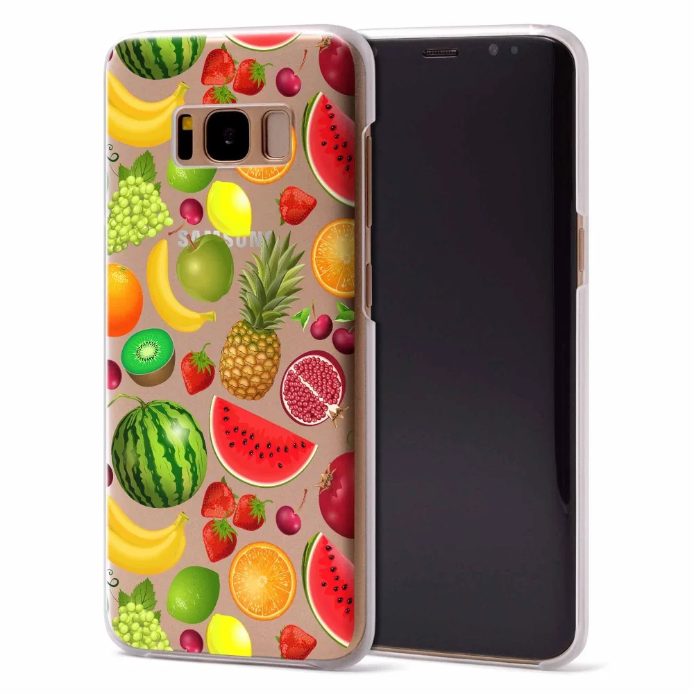Для Новинка 2017 Coque Samsung Galaxy S8 чехол Свежие фрукты силиконовый для Plus S7 край случае |