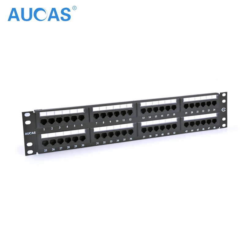 AUCAS 48 портов Cat5e патч-панель с rj45 keystone UTP plug Женский Адаптеры | Компьютеры и офис