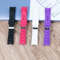 womens silicone strap buckle pin 20mm watch accessories outdoor sports waterproof rubber unisex strap