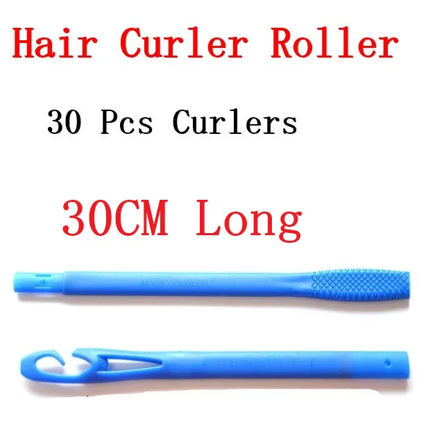 30PCS 30 CM LONG 30 шт. в упаковке 25 см/30 см/45 см/50 см/60 см Волшебные длинные бигуди для волос спиральные Колечки рычаги бигуди для волос парикмахерский инструмент - Цвет: 30PCS 30 CM LONG