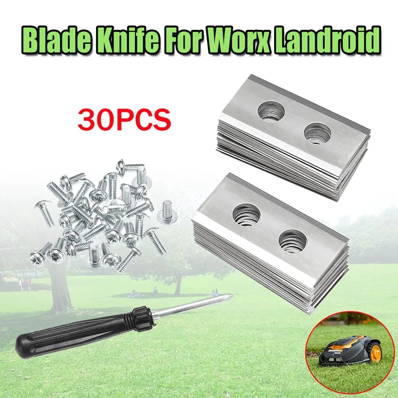 30 шт. Запасной нож для Worx Landroid робот газонокосилка 0 9 мм + шурупы|knives knife|knife bladeknife 9mm