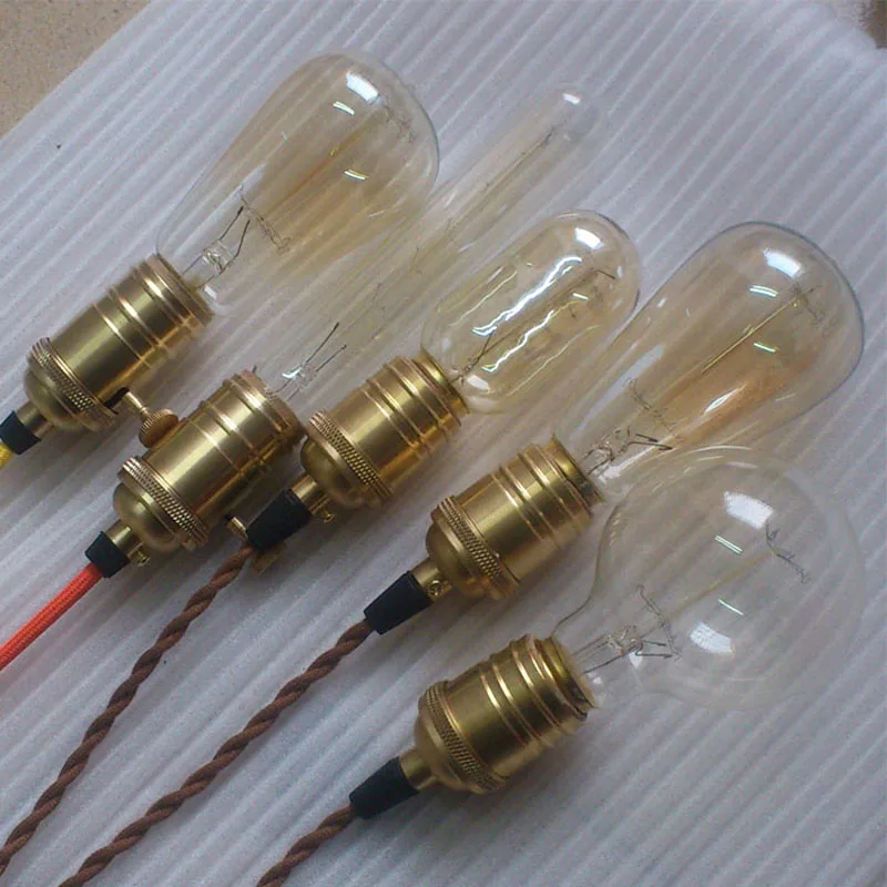 Винтаж Лампочки Эдисона Вольфрама провод источника света Подвесные Светильники